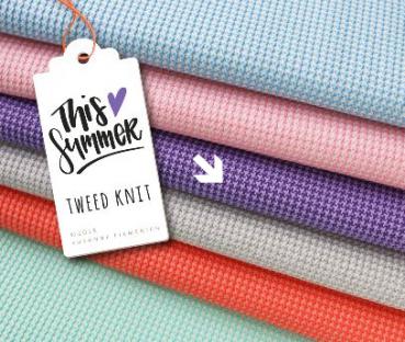 Bio Jacquard Jersey - Tweed Knit - lila - This Summer - Hamburger Liebe
